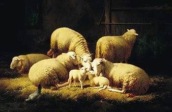 unknow artist Sheep 062 oil painting picture